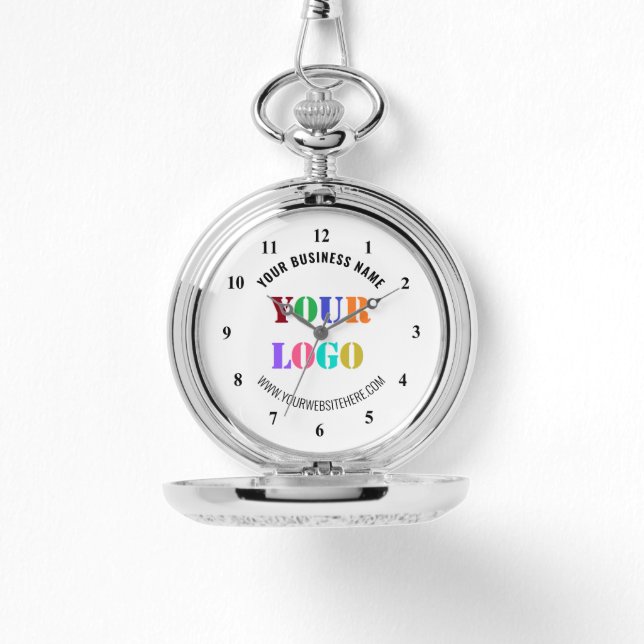 Custom Company Logo Text Your Business Gift Watch (Front)