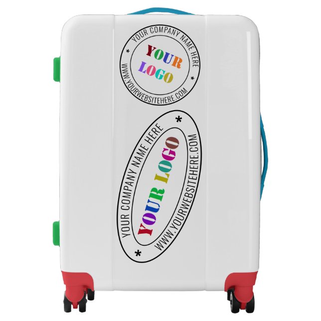 Custom Company Logo Text Your Business Luggage (Front)