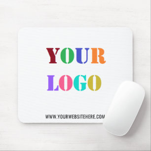 Custom Company Logo Text Your Business Mouse Pad