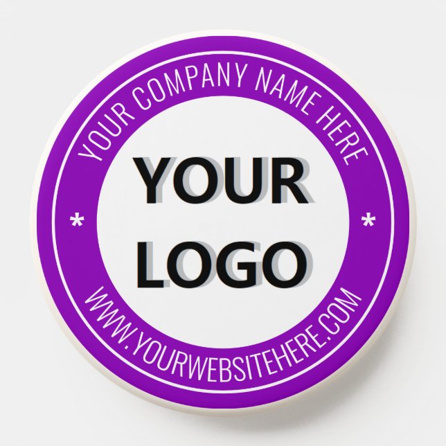 Custom Company Logo Text Your Business PopSocket (Popsocket)
