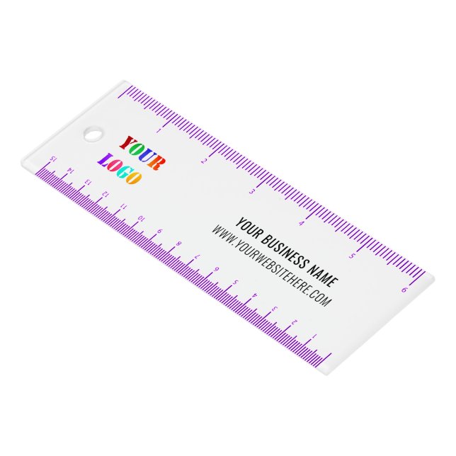 Custom Company Logo Text Your Business Ruler (Angled)