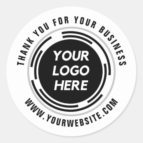 Custom Company Logo Thank You For Your Business Cl Classic Round Sticker