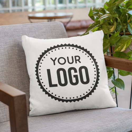 Custom Company Logo Throw Pillow