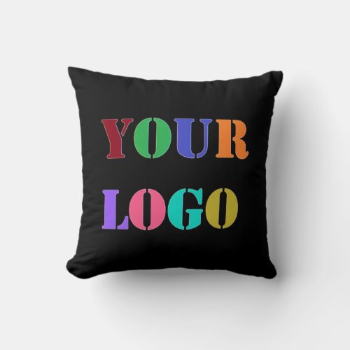 Custom Company Logo Throw Pillow _ Choose Colors