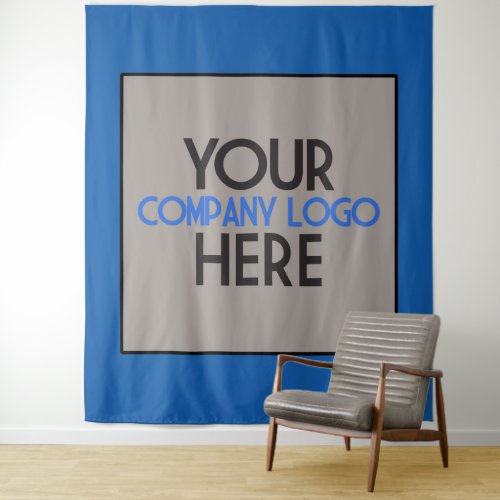 Custom Company Logo Trade Show Blue Backdrop