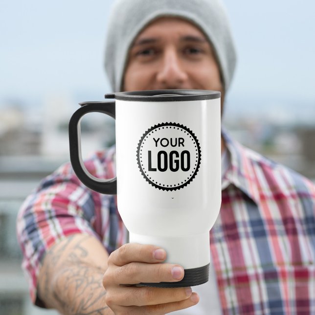 Custom Company Logo Travel Mug (Creator Uploaded)