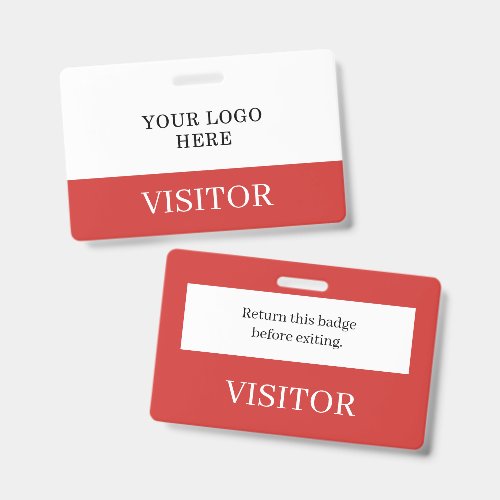 Custom Company Logo Visitor Pass Badge
