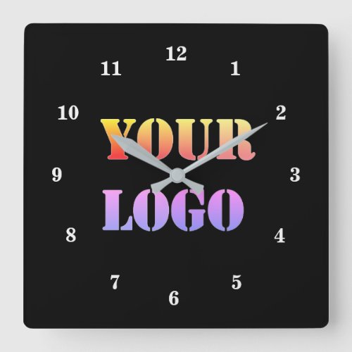 Custom Company Logo Wall Clock Choose Color