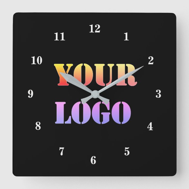Custom Company Logo Wall Clock Choose Color (Front)