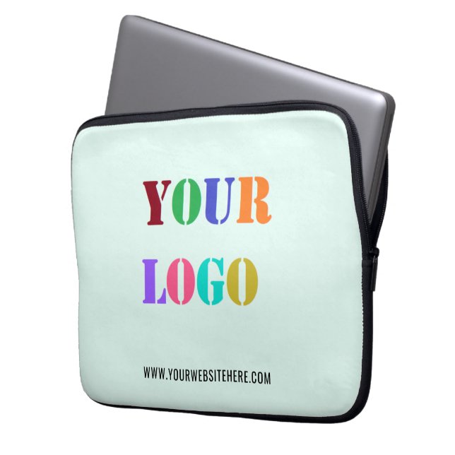 Custom Company Logo Website Business Laptop Sleeve (Front Left)