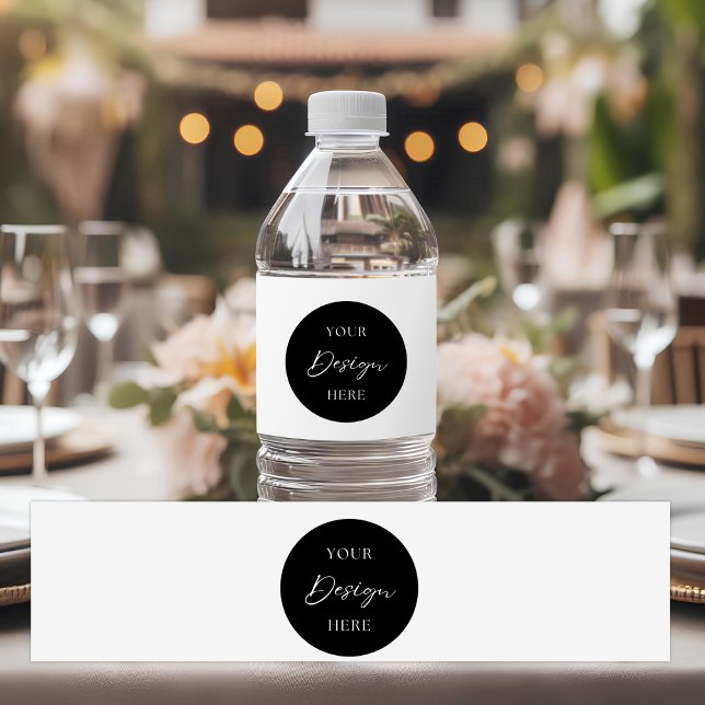 Custom Company Logo Wedding Business Personalized Water Bottle Label (Creator Uploaded)