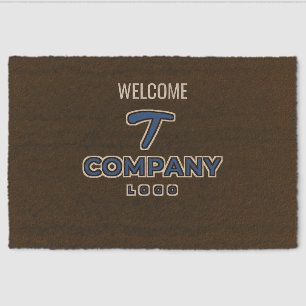 Custom Company Logo Welcome Doormat Fiber Doormat