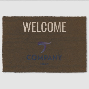 Custom Company Logo Welcome Doormat Fiber Doormat
