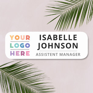 Custom Company Logo With Magnetic Or Safety Pin Name Tag