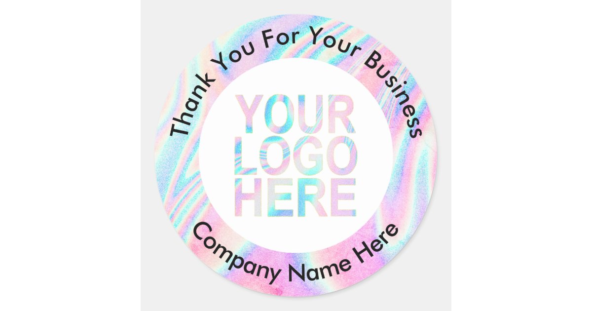 Personalized Holographic Sticker Decal - Custom Print Logo Text Image  Design