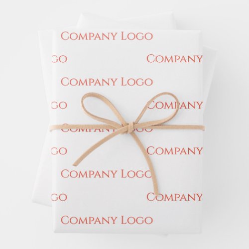 Custom Company Logo  Wrapping Paper Sheets