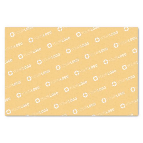 Custom company logo yellow branded tissue paper