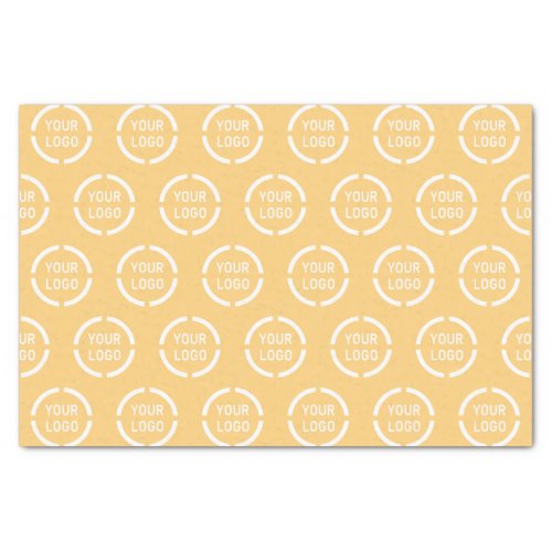 Custom company logo yellow branded tissue paper