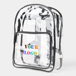 Custom Company Logo Your Business Branded Clear Backpack