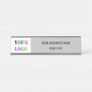 Custom Company Logo Your Business Desk Name Plate