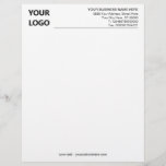 Custom Company Logo Your Business Letterhead<br><div class="desc">Your Business Office Letterhead with Logo and Text Info - Add Your Logo / Text - Address - Contact Info with Customization Tool - Choose your colors / font / size !</div>