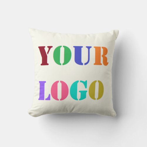 Custom Company Logo Your Business Throw Pillow