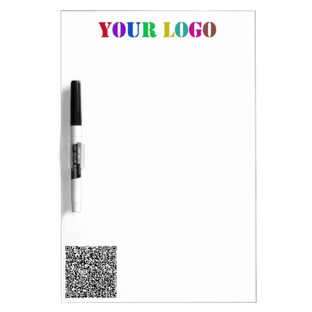 Custom Company Logo Your QR Code Dry Erase Board (Front)