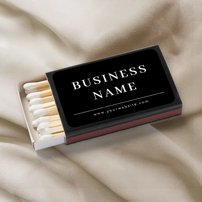Custom company name branded promotional matchboxes | Zazzle