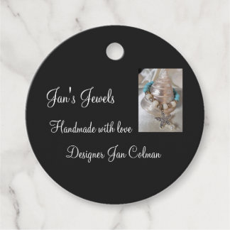 Custom company name favor tags