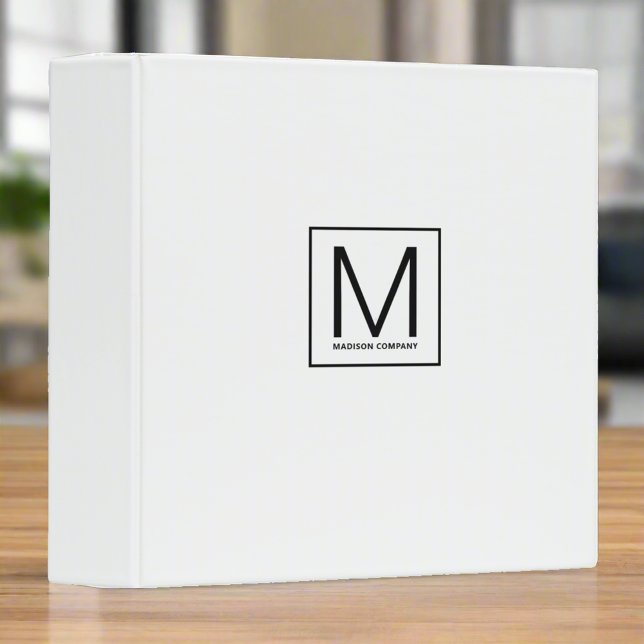 Custom Company Name l Black & White Professional 3 Ring Binder (Creator Uploaded)