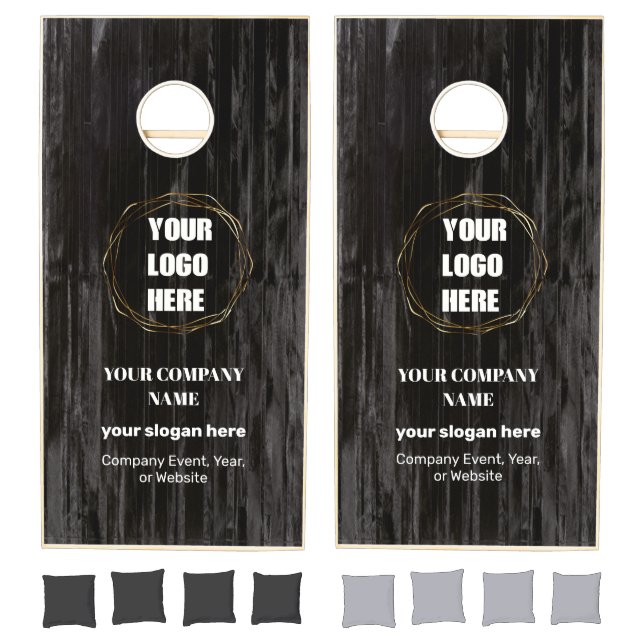 Custom Company Name, logo Slogan & Event Details Cornhole Set (Set)