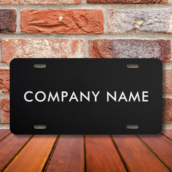 Custom Company Name Or Personal Name License Plate by Standard_Studio at Zazzle