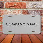 Custom Company Name Or Personal Name License Plate<br><div class="desc">Customize this design and create your personalized License Plate. If the company name is long, you can adjust the font size to fit in. You can TRANSFER this DESIGN on other Zazzle products and adjust it to fit most of the Zazzle items. You can also click the CUSTOMIZE button to...</div>