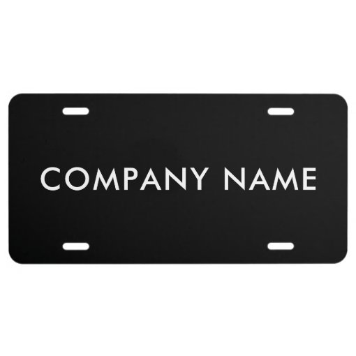 Custom Company Name Or Personal Name License Plate | Zazzle