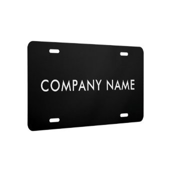 Custom Company Name Or Personal Name License Plate | Zazzle