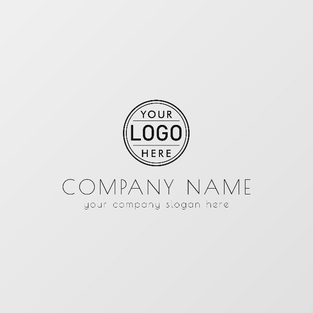 Custom Company Name, slogan, Logo Professional  Wall Decal (Front)