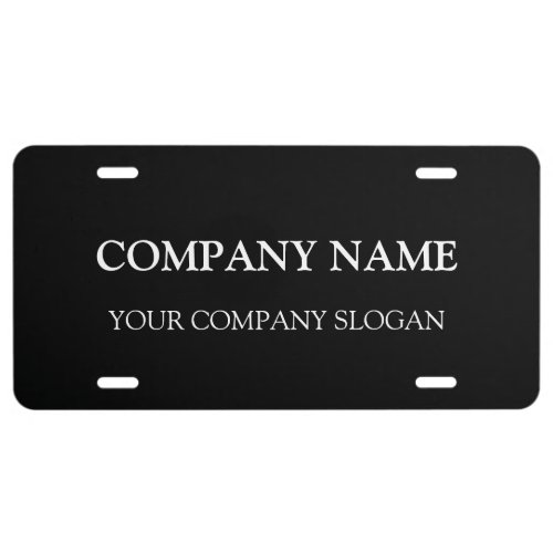 Custom Company Name Slogan Professional Branded License Plate