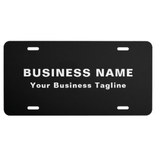 Custom Company Name Slogan Professional Branding License Plate