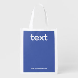 Custom Company Name & Website Address Add Text Grocery Bag