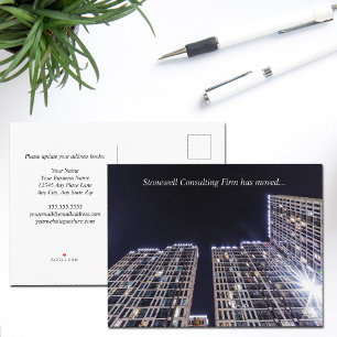 Custom Company Office Building Business Moving Announcement Postcard
