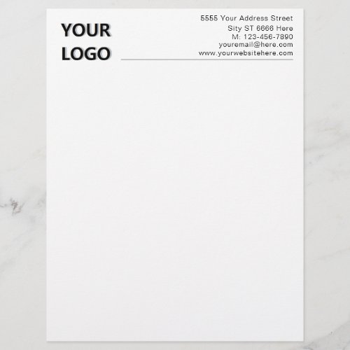 Custom Company Office Letterhead with Logo