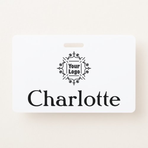 Custom Company or Business Logo and Name Badge