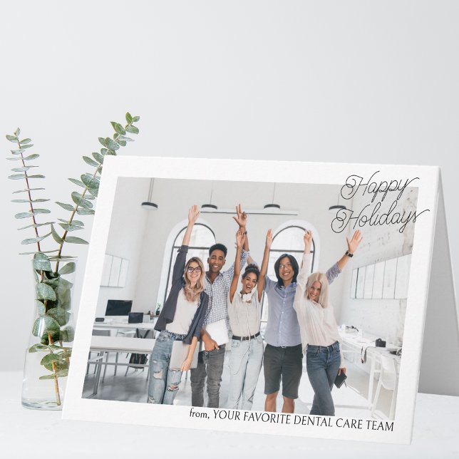 Custom Company Photo Logo Business Christmas 2024 Card (Creator Uploaded)