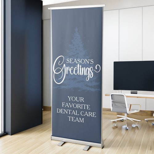 Custom Company Professional Modern Christmas Tree Retractable Banner