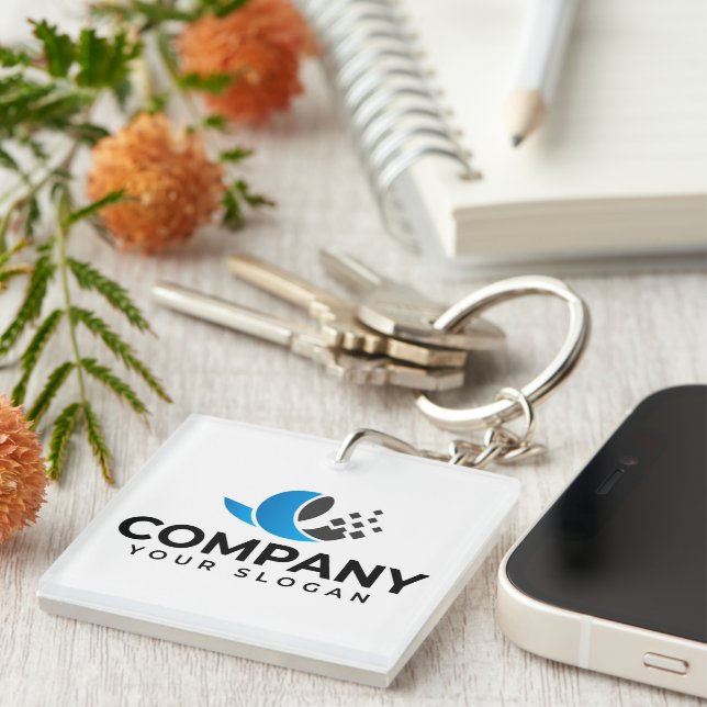 Custom Company promotional  Keychain (Front Right)