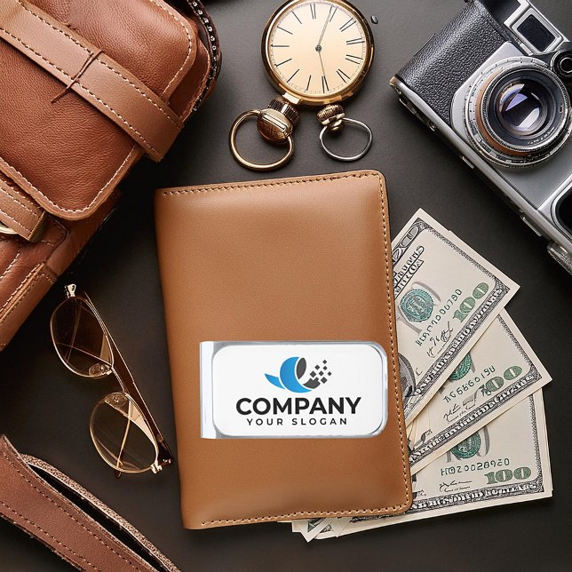 Custom Company promotional  Silver Finish Money Clip (Creator Uploaded)