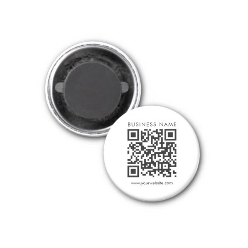 Custom Company QR Code Logo Text Template Small Magnet