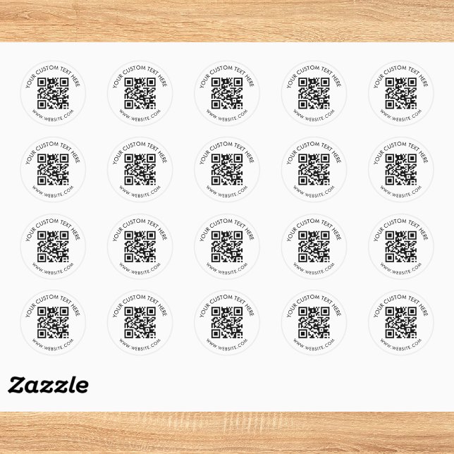 Custom Company QR Code Packaging Classic Round Sticker (Creator Uploaded)