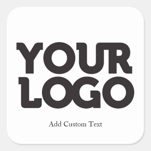 Custom Company Simple Business Logo Square Sticker