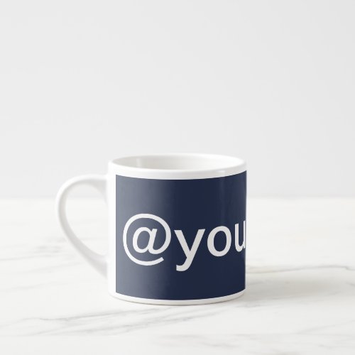 Custom Company Social Media Promotional Blue Espresso Cup